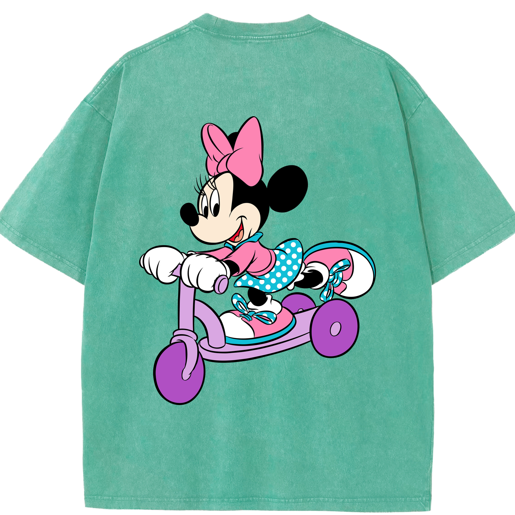（画像用） ミッキーマウス Mickey Mouse 綿100% ヴィンテージ風 半袖Tシャツ（背面プリント）